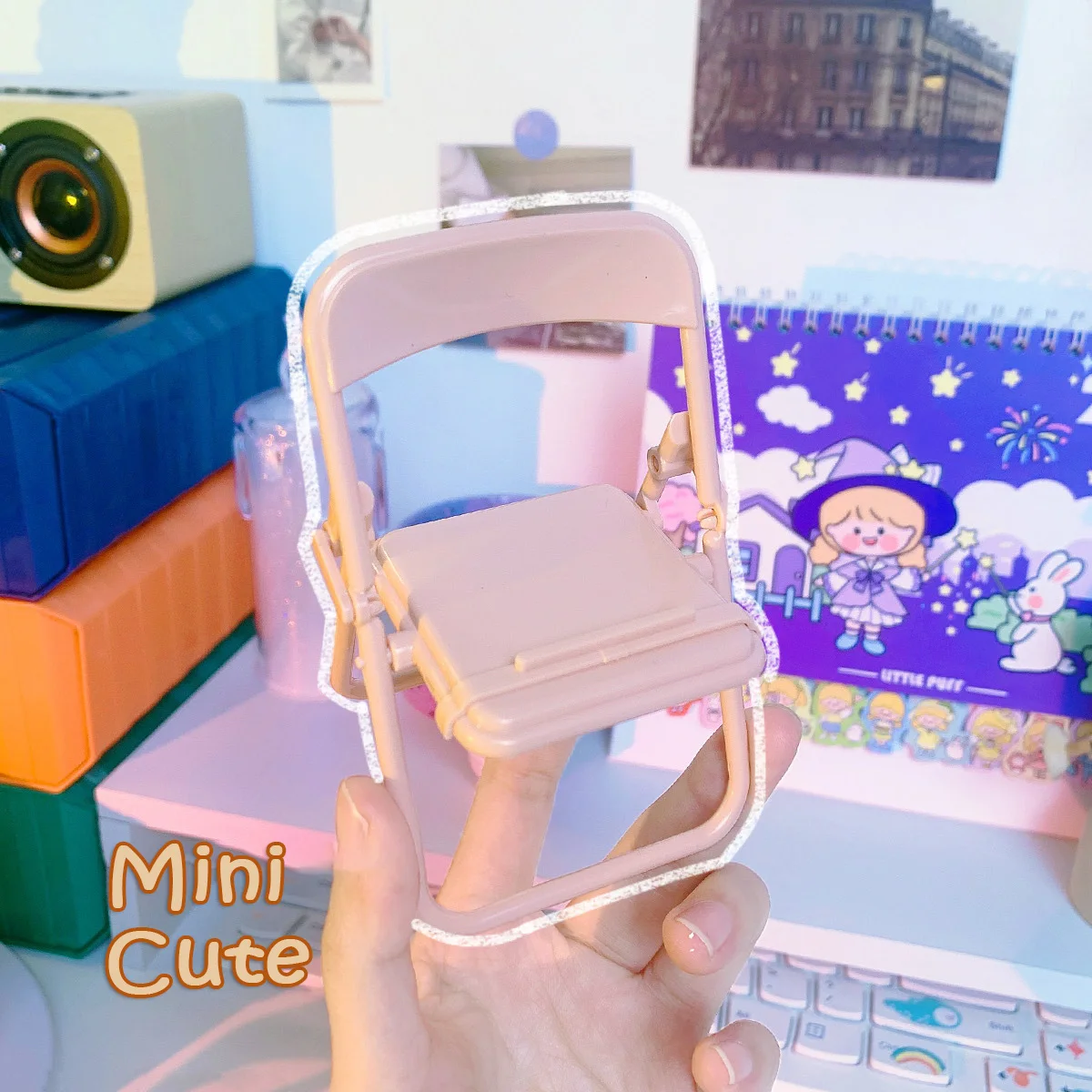 adjustable phone holder stand foldable desk mobile phone holder universal lazy bracket cute macaron chair for all phone tablet free global shipping