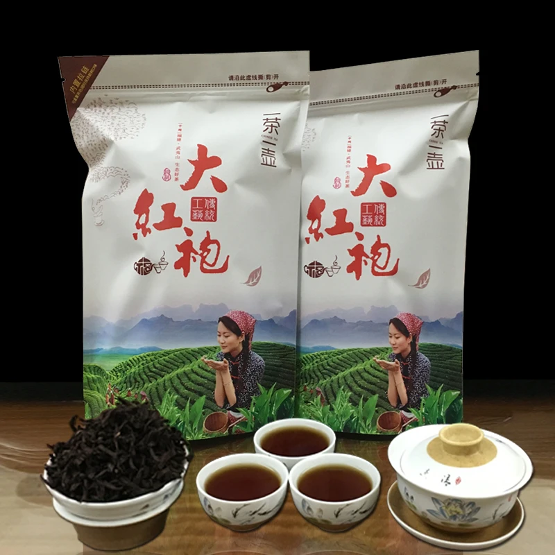 

Chinese Da-Hong -Pao Tea Big Red Robe Oolong-Tea the Original Wuyi Rougui Tea For Health Care Lose Weight 500g No teapot