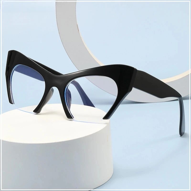2024 винтажные очки кошачий глаз прозрачная оправа женские модные прозрачные