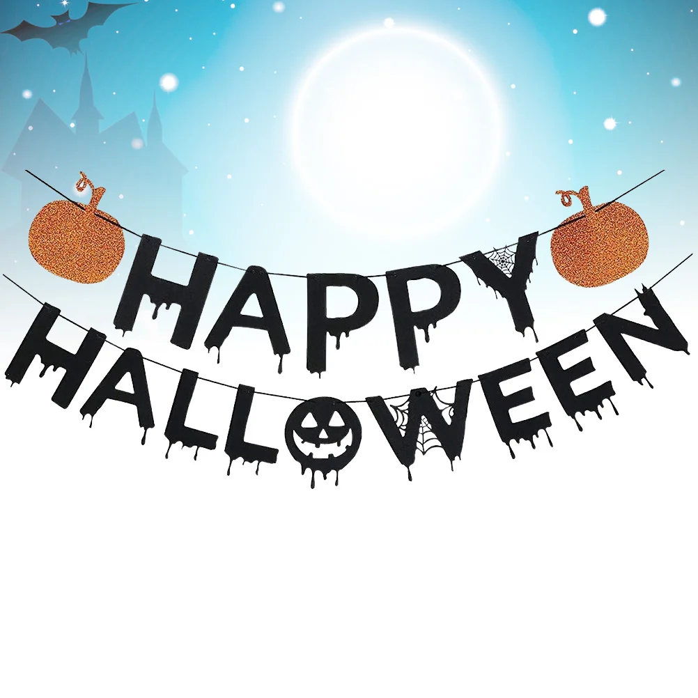 

Banner Indoor Happy Outdoor Banners Buntingparty Suppliesgarland Hallowee Halloweeen