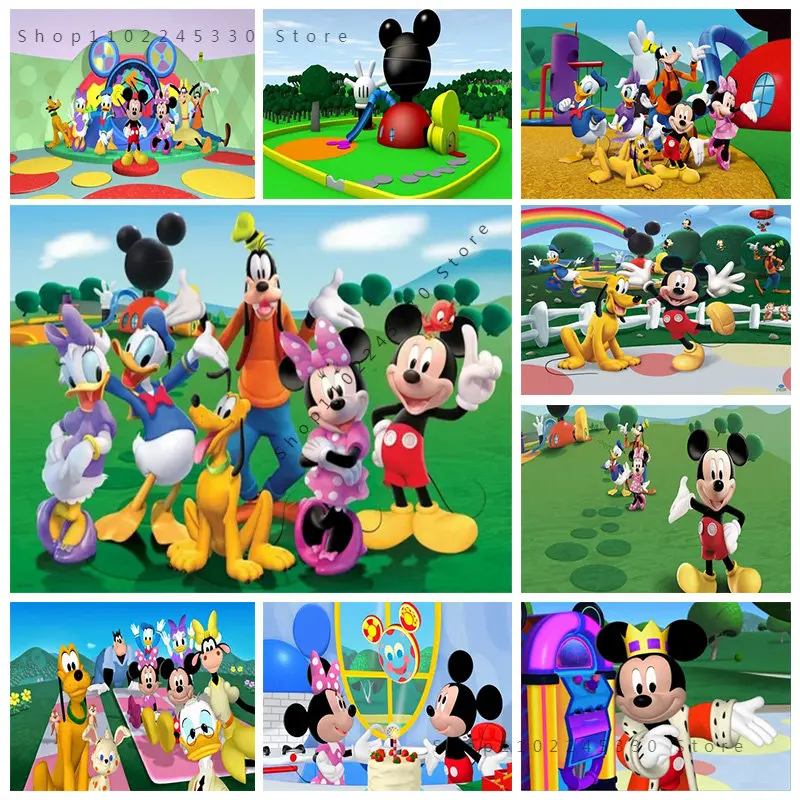 

Disney Animals Mickey Mouse Clubhouse Abstract Poster Prints Canvas Painting Wall Art For Kids Living Room Decor Home Decoration