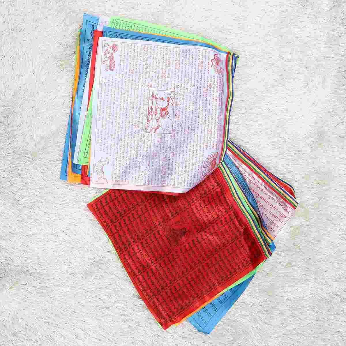

1 Roll Hanging Flags Prayer Banners Colorful Nepal Flag Five Tibetan Banner Vertical Prayer Flags