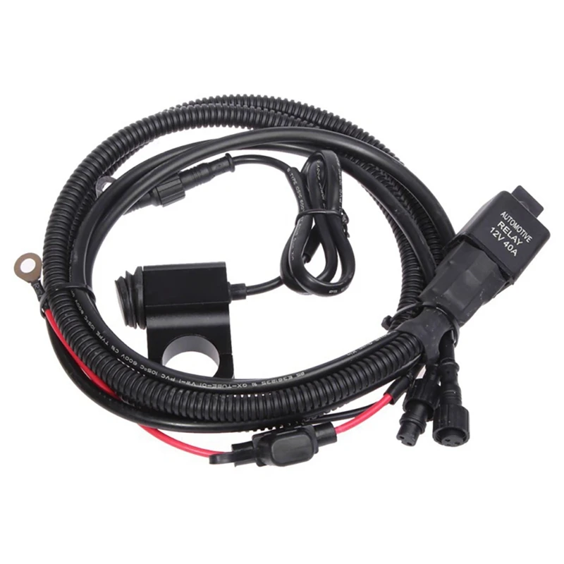 

NEW-40A Relay Switch Control Line Group Waterproof for Handlebar Switch Work Light Spotlight Motorcycle Headlight
