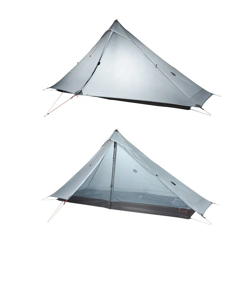 

Outdoor Sports Mountaineering Camping 1 person 2 ultra light camping tent four seasons silicon nylon rodless