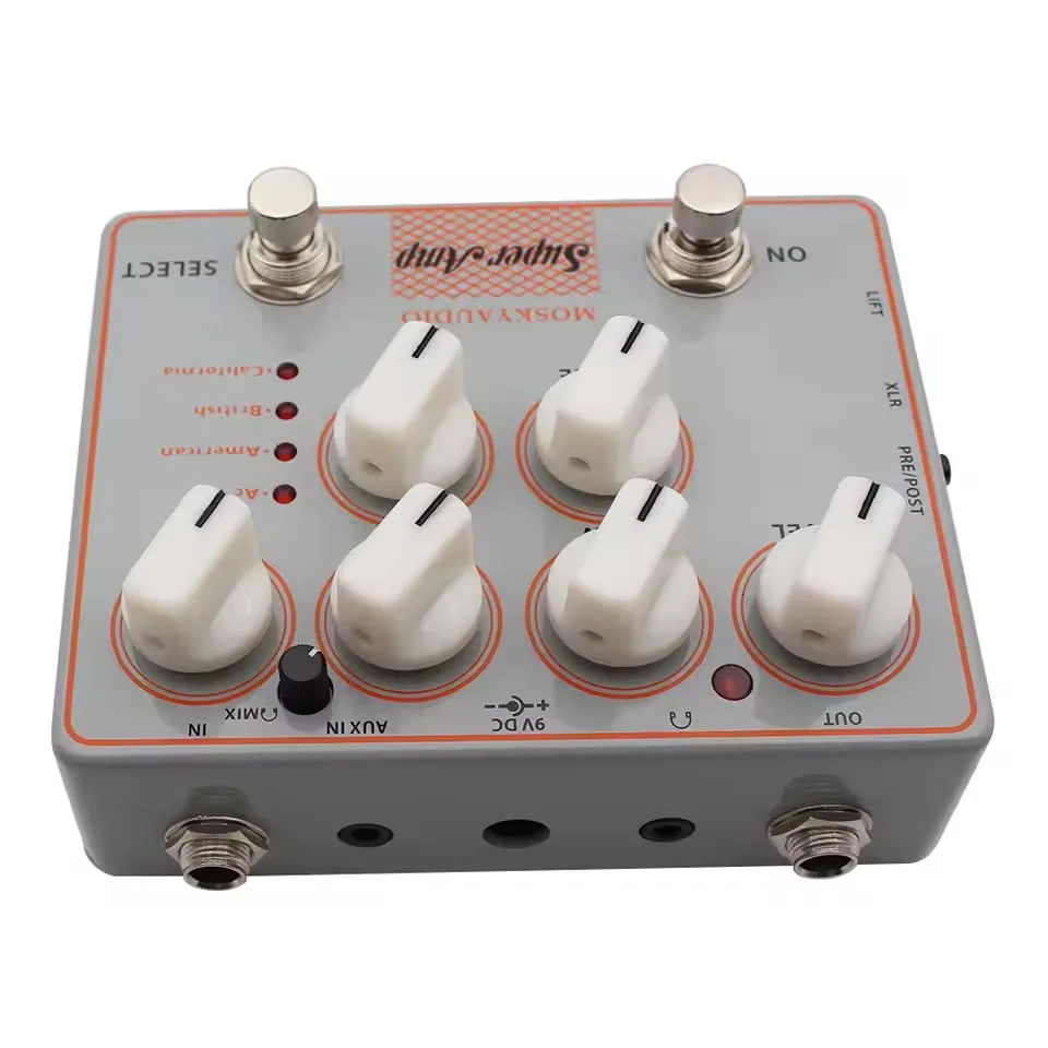 Фото Mosky 4 AMP IN ONE Усилитель, педаль симулятора динамика для электрогитары с низким/средним/высоким контролем, SUPER AMP №2
