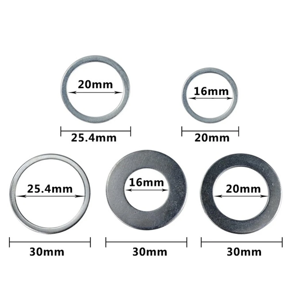 

5 Pcs 16mm 20mm 25.4mm 30mm Circular Saw Blade Reducing Rings Conversion Ring Cutting Disc Woodworking Tools Cutting Washer