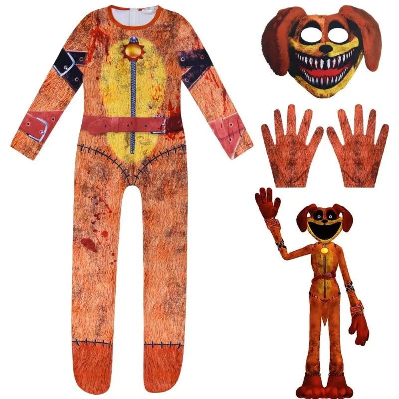 Костюмы для косплея с улыбающимися животными костюм комбинезон Хэллоуина