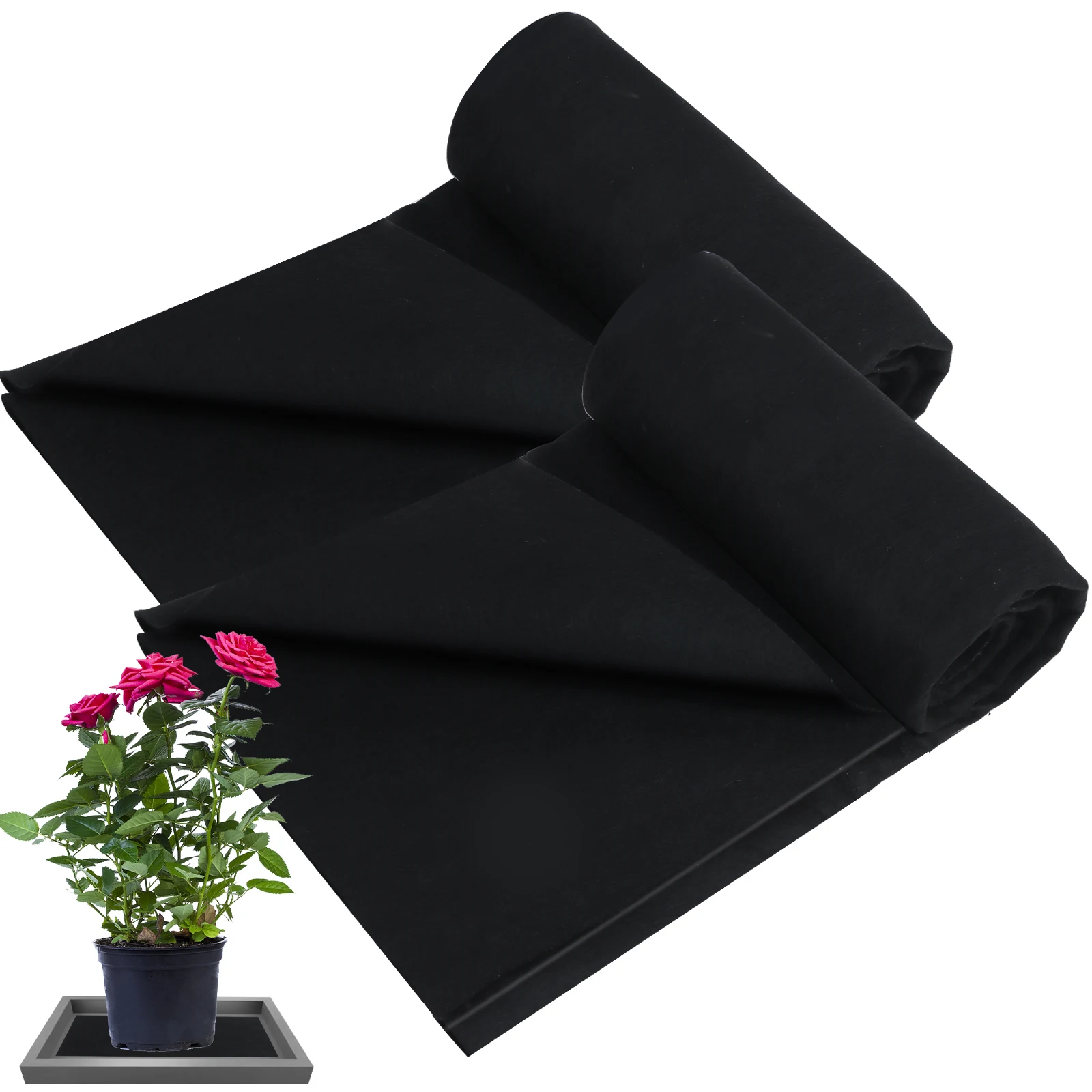 

Nursery Trays & Lids with Capillary Mat - Automatic Plant Watering System for Vacation - 2 Pieces