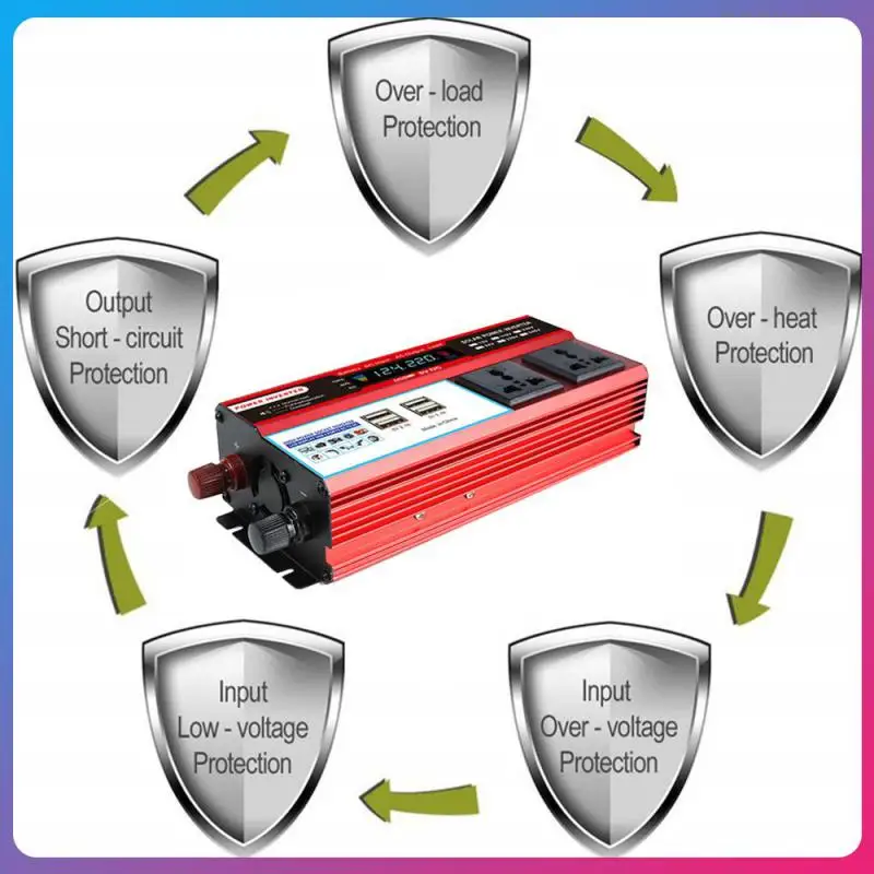 

Высококачественный автомобильный зарядный конвертер адаптер автомобильный преобразователь мощности многофункциональный портативный 50 Гц чистый синусоидальный инвертор