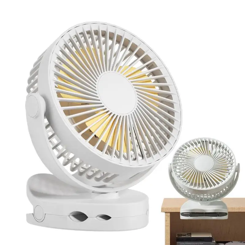 

Clip Fan Portable Small Clip On Fan USB Rechargeable Mini Fan With Clip Small Portable Desktop Bed Bedroom Stroller Fan