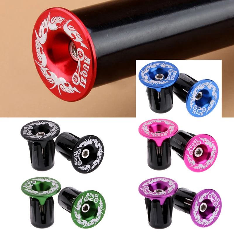 

1Pair Aluminum Alloy Handlebar Grips Bar End Plugs For MTB Road Bike Cycling
