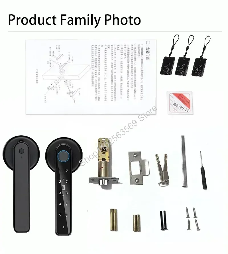 Умный дверной замок Tuya/TTlock со сканером отпечатков пальцев и паролем для