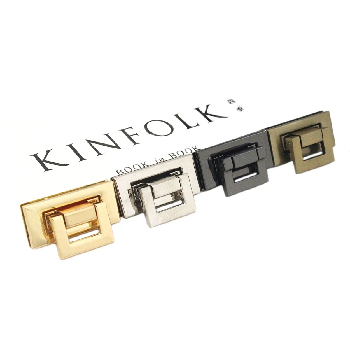 

5 pieces Metal Folding Lock Fashion Twist Lock for DIY Leather Craft Bag Handbag Shoulder Purse Hardware Accessories