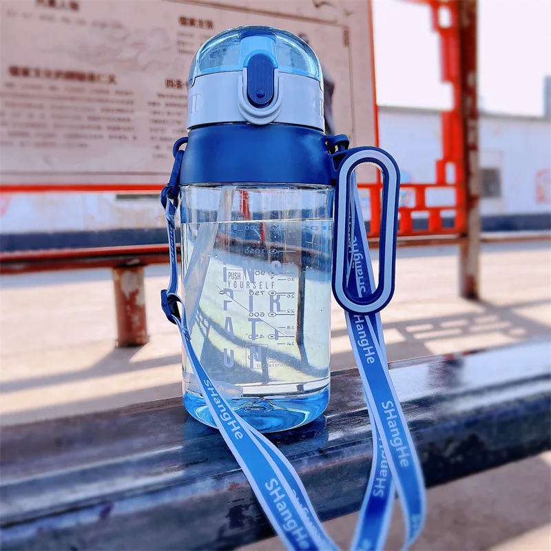 

Summer Large-Capacity Kettle High-Value Plastic Space Cup Outdoor Sports Portable Water Cup With Straw Straight Drinking Bottle