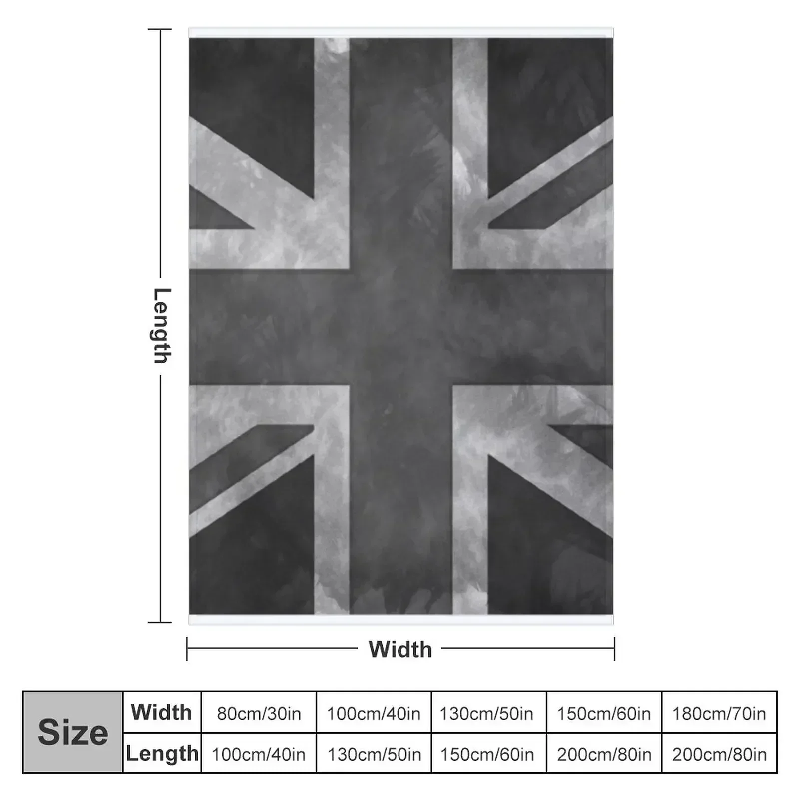 Грейсмасштабное потертое одеяло Юнион Джек для дивана роскошные дизайнерские