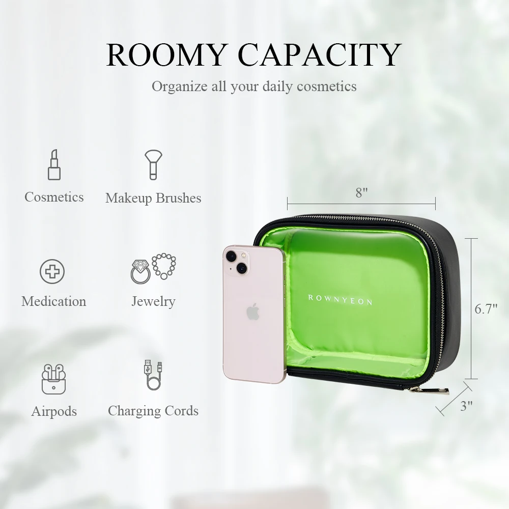Прозрачная косметичка Rownyeon из ПВХ портативный органайзер для путешествий