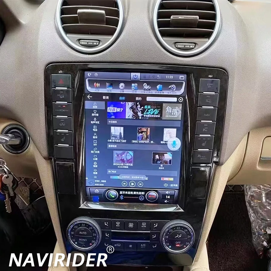 256 ГБ Tesla Экран Android 13 Автомобильный видеоплеер Радио для Mercedes Benz GL 350 GL350 2005-2011