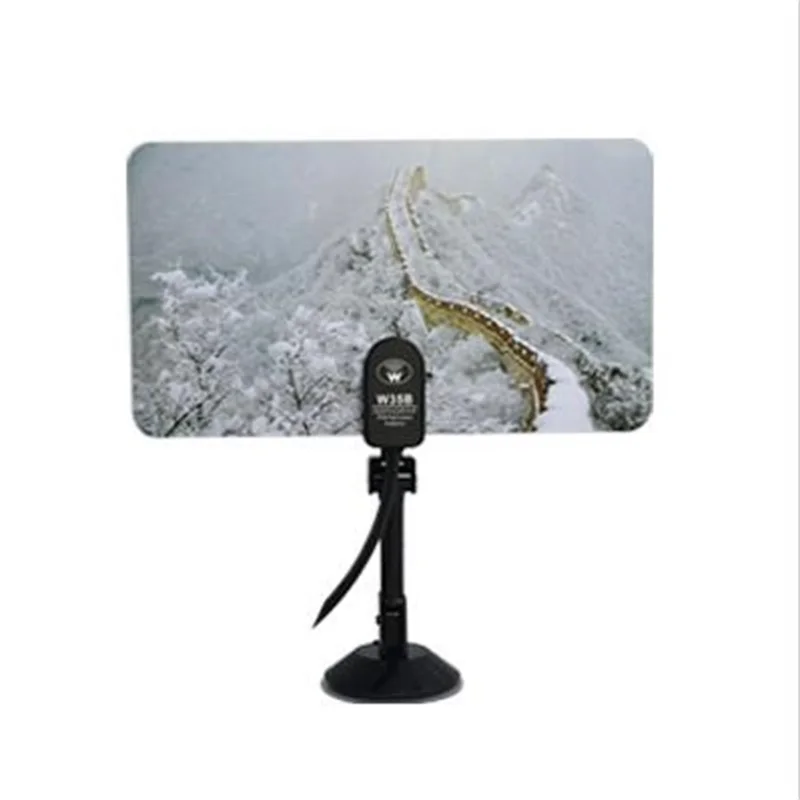 TV Antenna   Digital Indoor TV Antenna   HD/DTV/UHF/VHF/FM  Gain 35dBI IEC connector   with Sucker