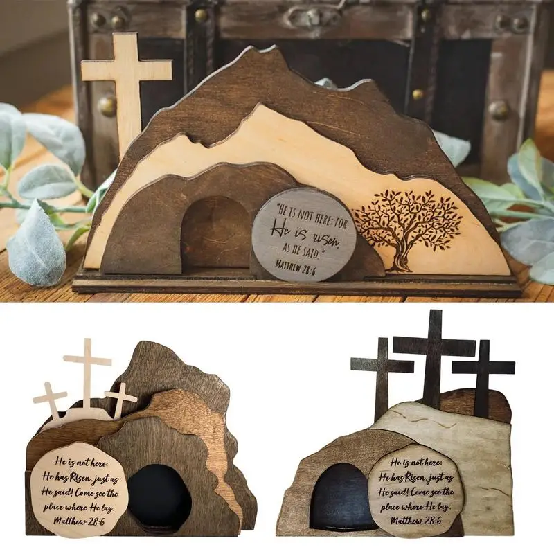 

Украшение для Пасхальной сцены, сверху могильбы, ручная работа, крестовые фигурки, настольное украшение для кабинета, демонстрация атмосферы дома