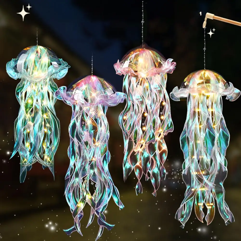 

Color Jellyfish Lamp Lantern Mermaid Party Jellyfish Light Lantern Under The Sea Theme Bedroom Light Atmosphere Lamp Decoration