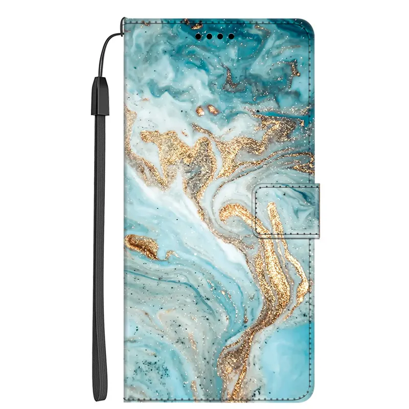 Marble Leather Case For Samsung S22 S21 S23 S24 Ultra Plus S20 FE Luxury Fashion Protective Shell Magnetic Wallet Shield Cover