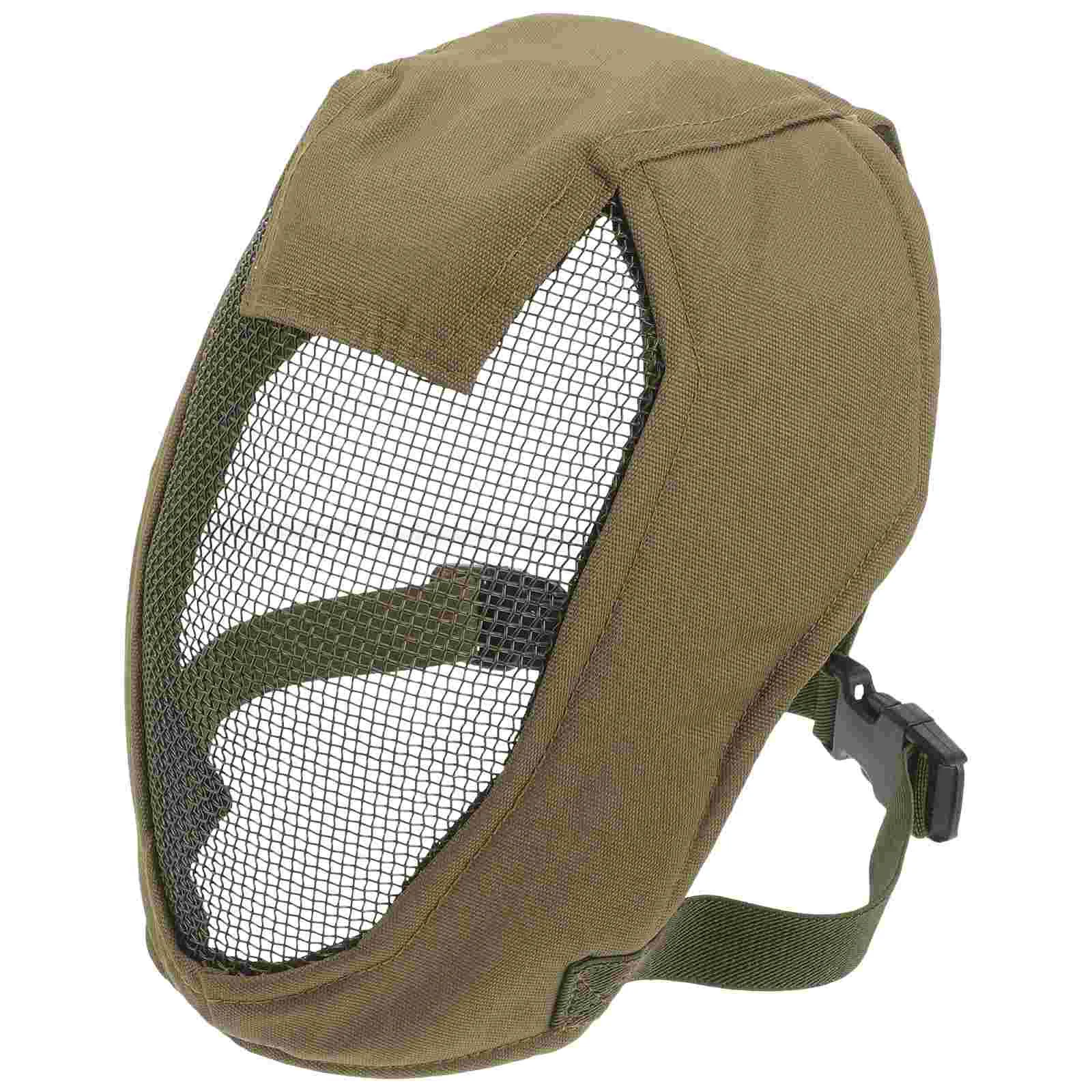 

Green Masks Field Game Breathable Guard Steel Mesh Protective Head Cover