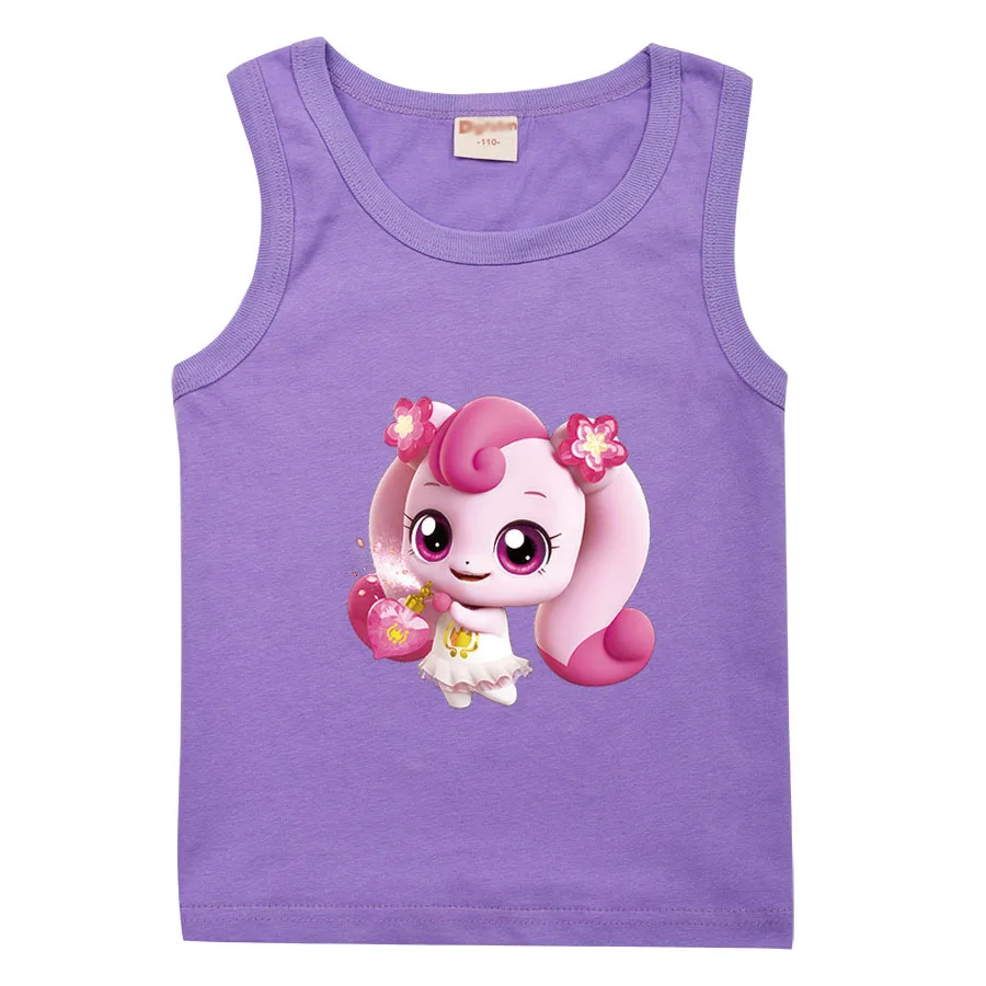 

Korean Catch Teenieping T Shirt Kids Princess Romy Jenny T-Shirt 티니핑 Girls Kawaii Clothes Baby Girl Cotton Sleeveless Vest Tops