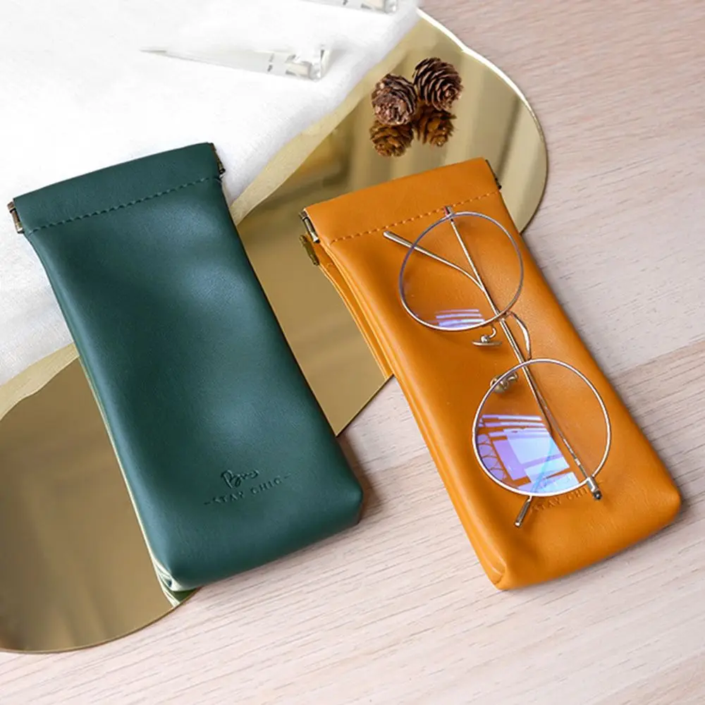 

Soft PU Leather Glasses Storage Bag Sunglasses Box Portable Waterproof Pouch Glasses Protective Cover Eyewear Storage Bag