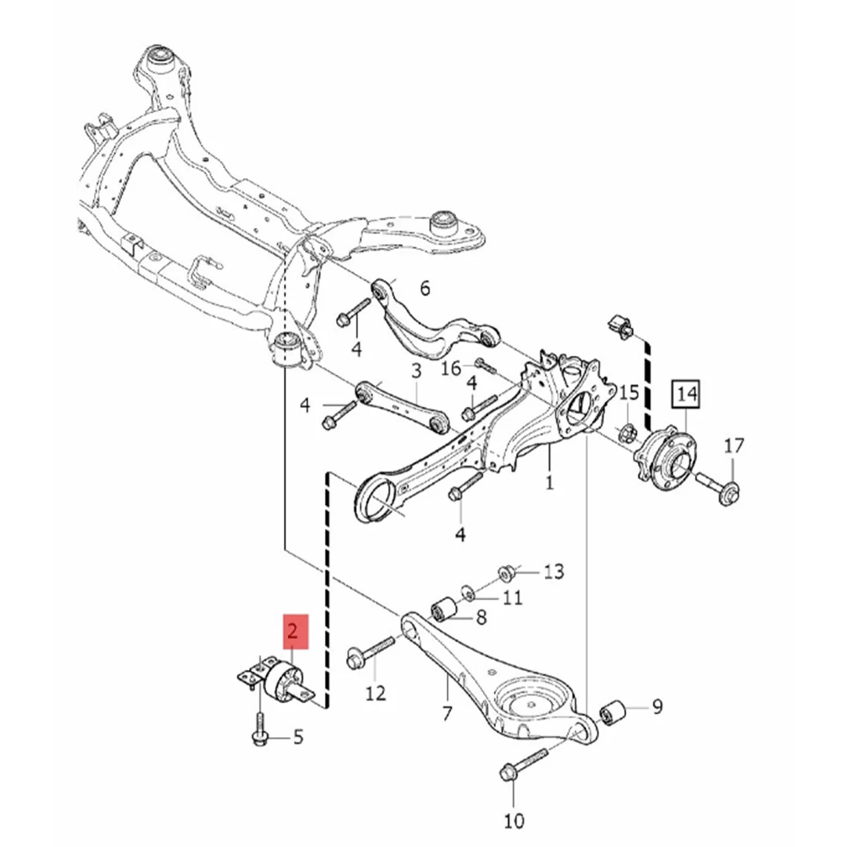 1 пара втулок заднего рычага управления автомобиля 31476221 31476222 Для Volvo V70 S80 S60 XC60 XC70