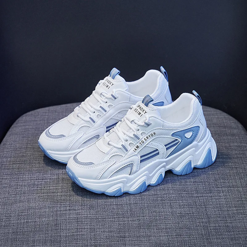 

Women Sneakers Casual Shoes Comfortable Mesh Lace-Up Ladies Sport Shoes Wedges Chunky Women's Vulcanized Shoes Females Sneakers
