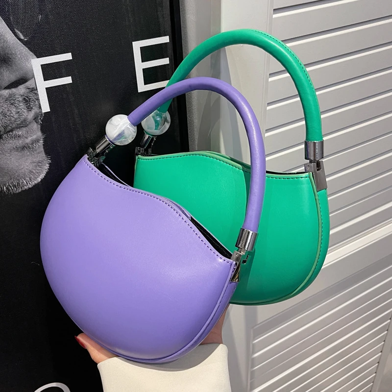 

French Bags Women 2022 New Popular Ins Messenger Mini Bag Leather Texture Candy Color Shoulder Handbag Ladies Bag Free Shipping