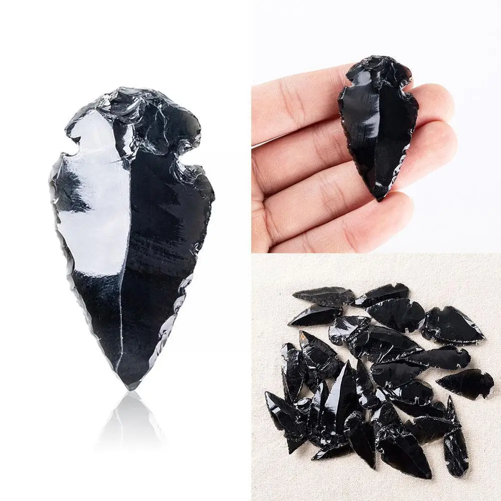 

1PCS Natural Obsidian Quartz Evil Spirit Crystal Halloween Making Decor Stone Healing Reiki Energy Jewelry DIY Home Gift J7L4