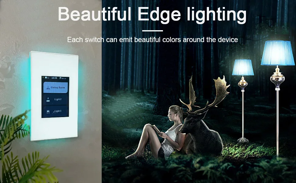 2022 год Интеллектуальный переключатель Lanbon L8 с ЖК-дисплеем и Wi-Fi умный сенсорный 5