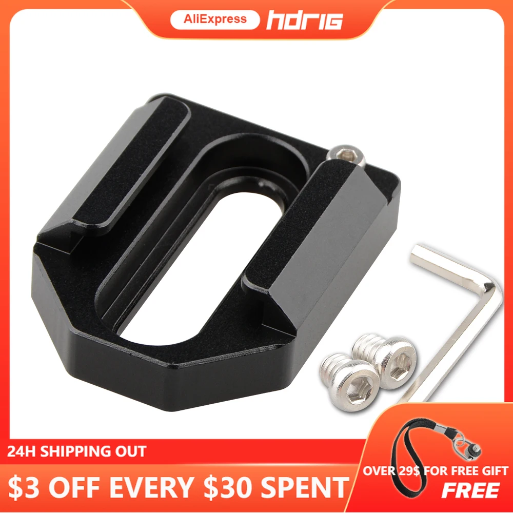 

HDRIG Cold Shoe Mount Holder with 2 Screws to Fasten for Monitor LED Light (Red & Black)
