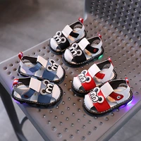 kids girls shoes cartoon lighting baby sandals lightweight breathable non slip beach casual toddler shoes 0 3 years old