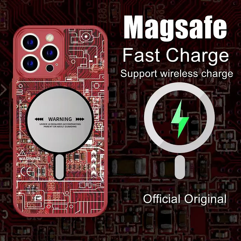 

Противоударные Чехлы Magsafe для iPhone 13, 12 Pro Max, гибридный армированный сверхпрочный Твердый Мягкий силиконовый чехол из поликарбоната для iphone 13, 12 Pro, чехол