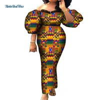 african dresses for women wax print puff sleeve long dresses vestido bazin riche dashiki women party african clothing wy8233
