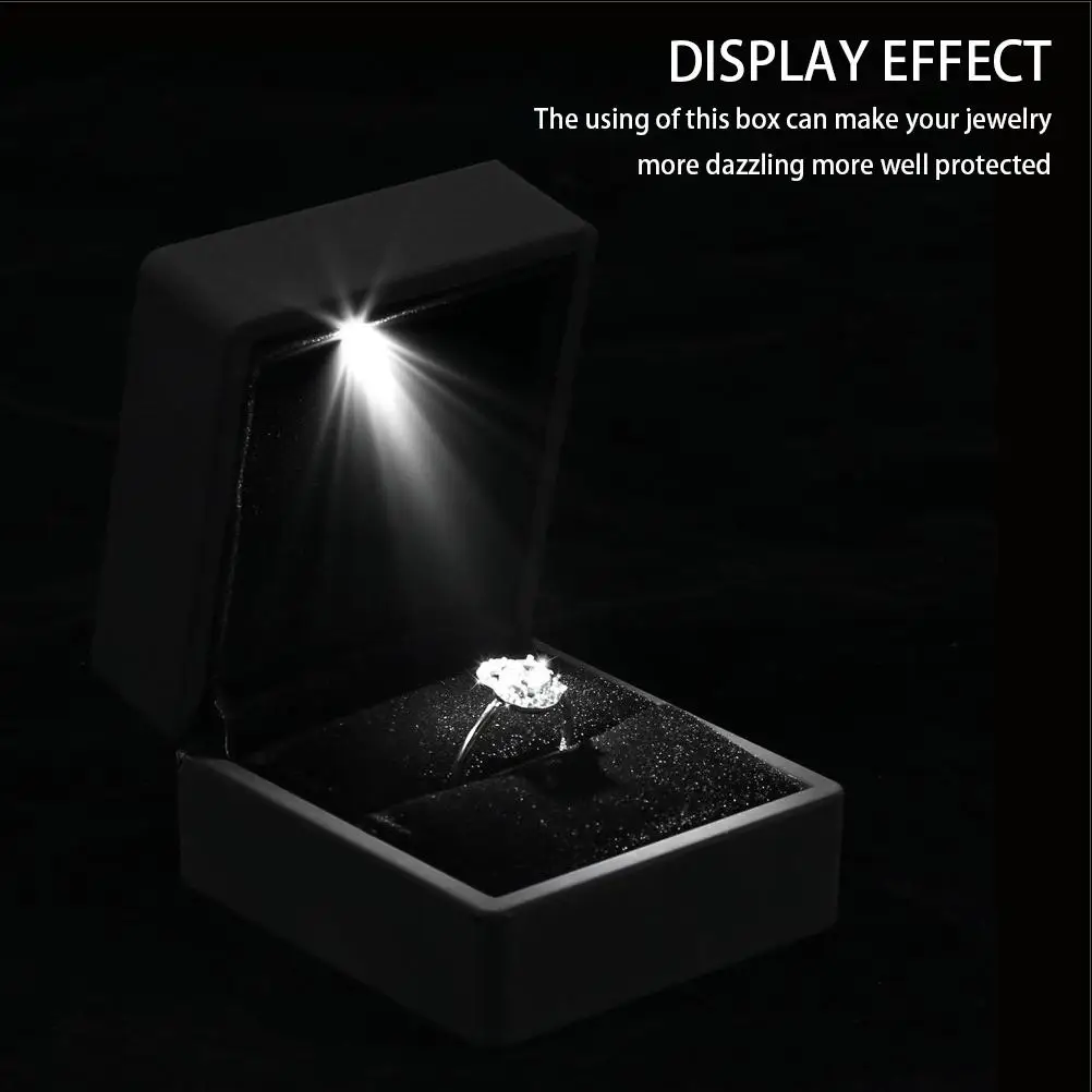 Коробка для хранения украшений LED Ring Necklace Box Engagement Storage Jewelry Display Gift Case Packaging Showcase Boxes with Light Cases Wholesale on.