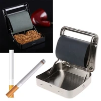 new creative design 928222mm metal automatic cigarette tobacco weed kitchen smoking smoke roller rolling machine box case tin