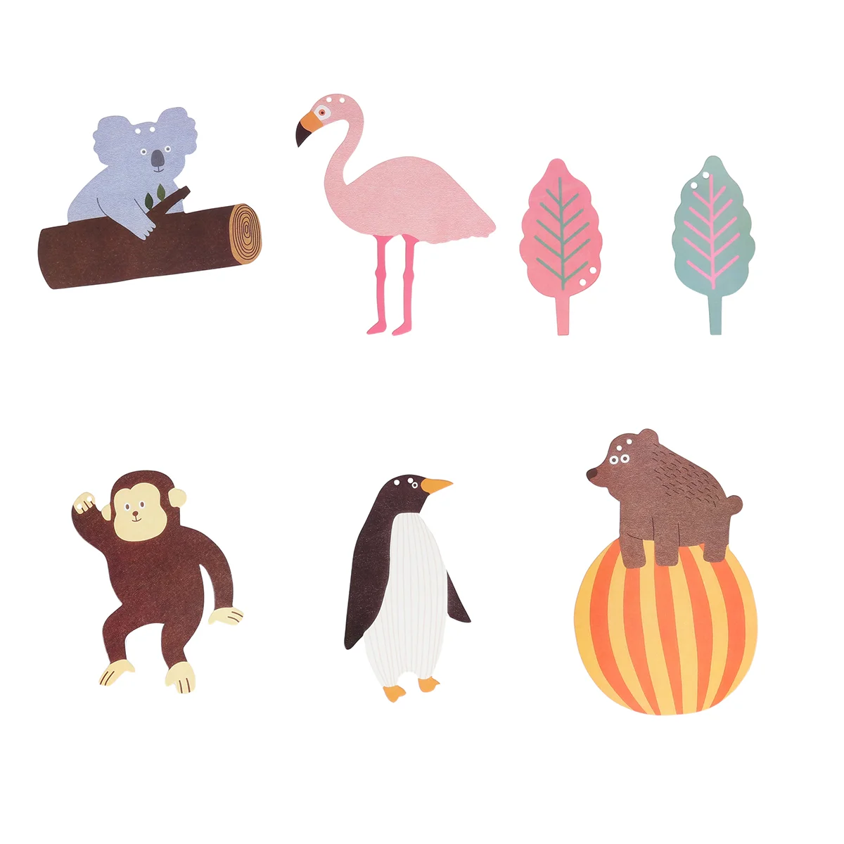 15 Meters Kids Room Bunting Banners Jungle Animals Flamingo Monkey Bradypod Brown Bear Penguin Patterns Flags Hanging Garland D