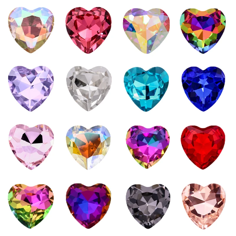 Piedras De Cristal K9 con forma De corazón Para Hacer Manualidades, cristales...
