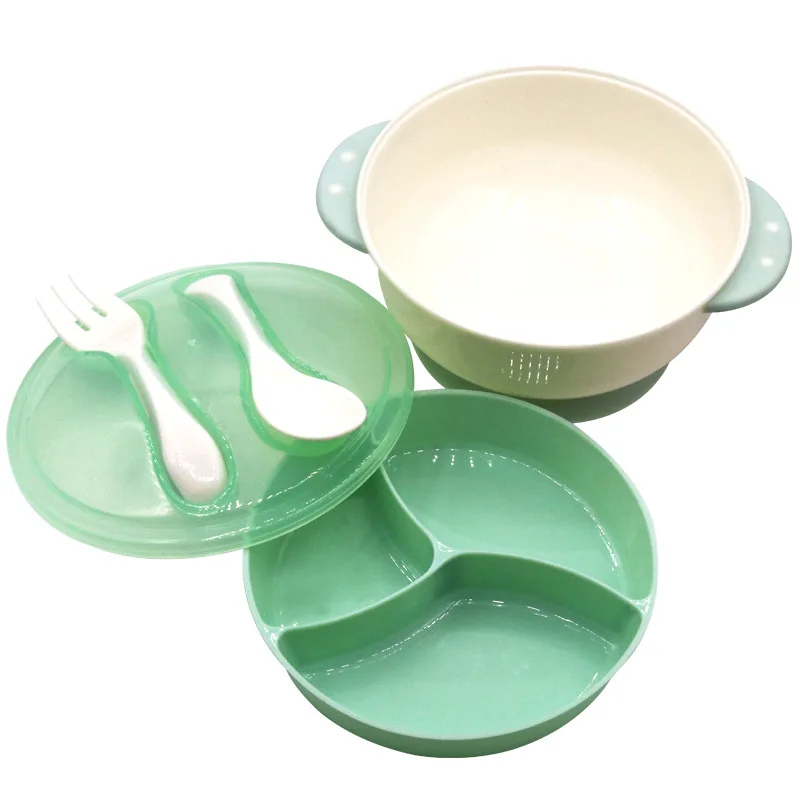 

Baby Bowl Set Training Bowl Spoon Tableware Set Baby Dinner Bowl Learning Dishes with Suction Cup Children Training Dinnerware