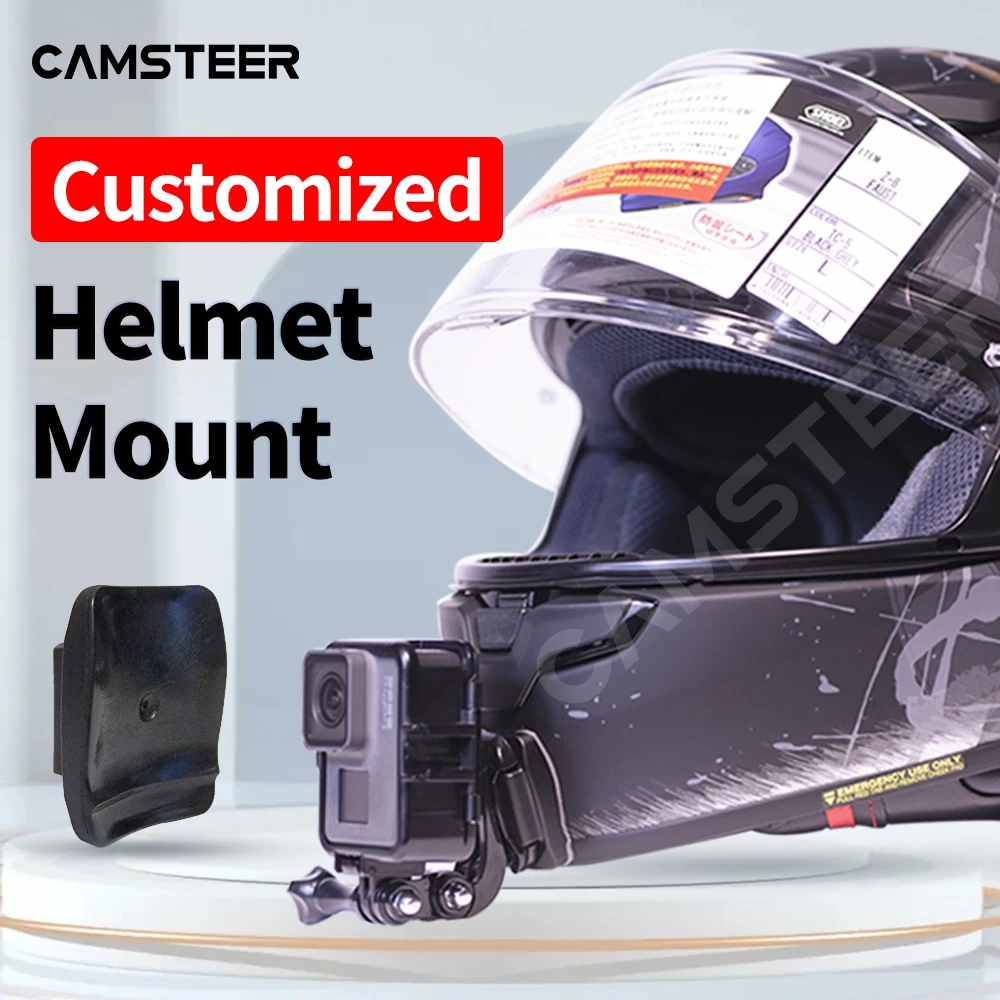 For SHOEI X14 AGV K1 ARAI HJC Camsteer Customized ABS Helmet Chin Mount for GoProMax Hero11 10 9 Insta360One X3 X2 RS DJI Camera