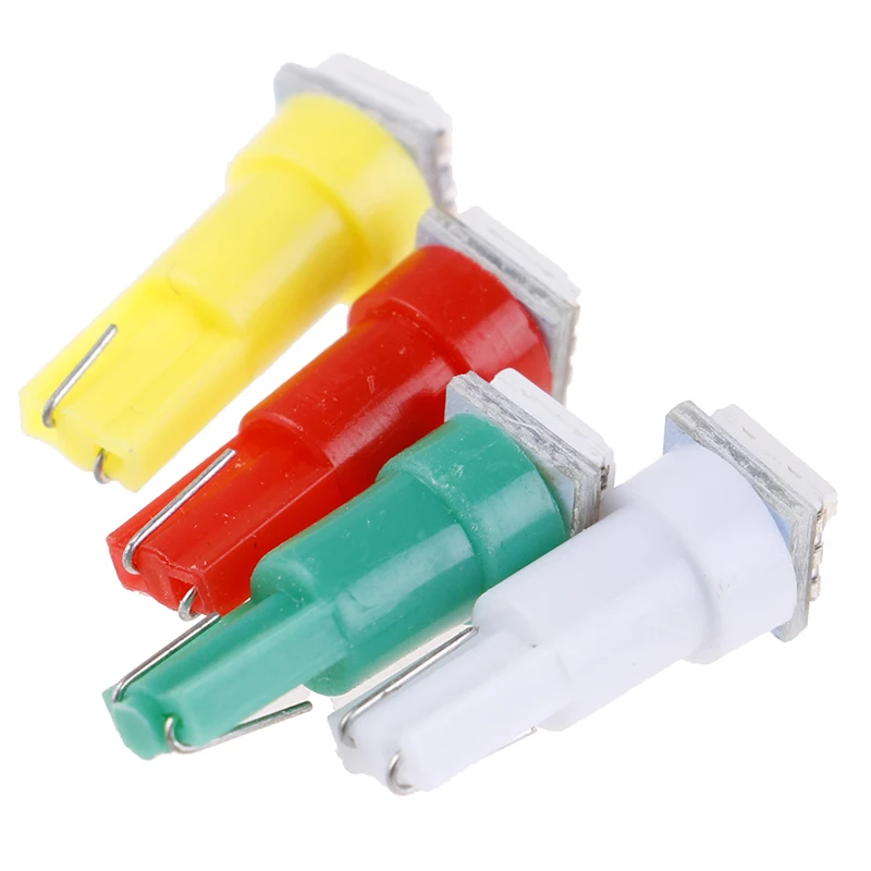 

New 20Pcs T5 5050 SMD Instrument Light bulbs 24V DC Wedge LED White Green Yellow Red Car Auto Dashboards Gauge Lamp