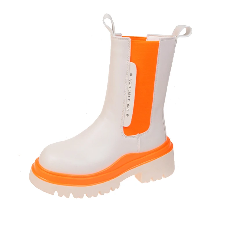 Женские ботинки женские осенне-зимние ботильоны в британском стиле с цветными