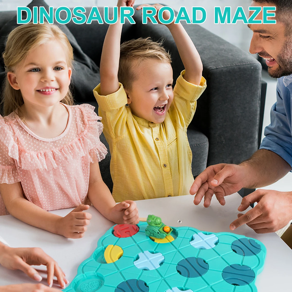 

Logical Road Builder Board Game Road Building Maze Kids Logical Thinking Training Track Pull-Back Car Board Game Toys Reusable