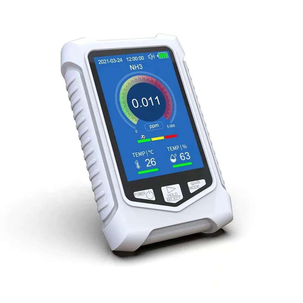 

Newest NH3 Detector Desktop Air Quality Monitor Handheld Ammonia Gas Detector with Temperature Humidity Display