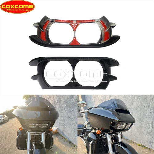 

Для Harley Road Glide Ultra flнастоящей CVO FLTRUSE FLTRX специальный FLTRXS FLTRXSE чехол для мотоциклетной фары обтекатель двойной ободок 2015-20