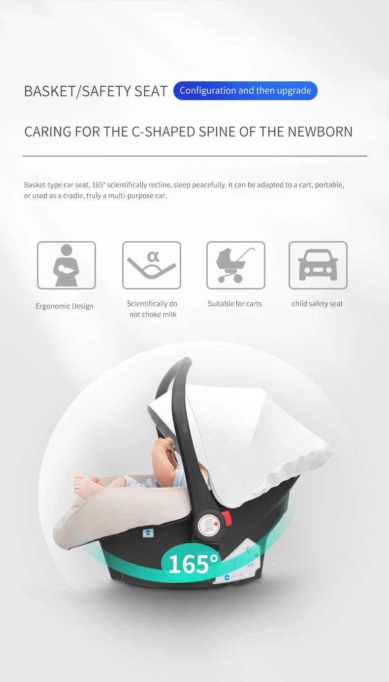 Роскошная детская коляска из яичной скорлупы 3 в 1 компактная Kinderwagen Carrito Poussette En