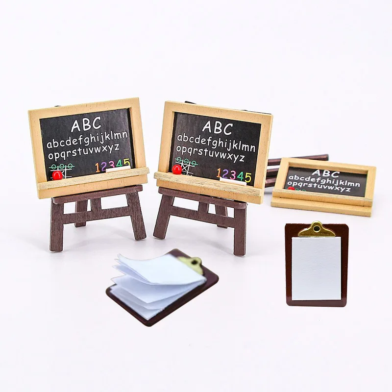 Деревянный мольберт для кукольного домика палитра рисования миниатюрные